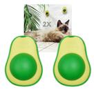 Kit 2 Brinquedo Abacate Com Catnip Erva Gato Natural Interativo Lamber Morder Brincar Aliviar Estresse Relaxamento Bem Estar 6cm