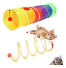 Kit 2 Brinquedos Interativos para Gatos (Túnel + Túnel Mola Maluca)
