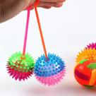 Kit 2 Brinquedos Pet Bolinha Interativa Som Luz De Led Pisca