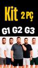Kit 2 brmuda de tactel plus size g1 g2 g3