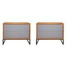 Kit 2 Buffet Minimalista 2 Gavetas Charlote