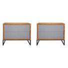 Kit 2 Buffet Minimalista 2 Gavetas Charlote Kit 2 Buffet Minimalista 2 Gavetas Charlote