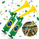 Kit 2 Buzinas Vuvuzelas De Ar Do Brasil Para Torcedores Copa Do Mundo 2026