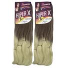 Kit 2 Cabelo Jumbo Tranças Hiper X Jumbão Box Braid Kit 2 Cabelo Jumbo Tranças Hiper X Jumbão Box Braid