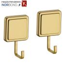 Kit 2 Cabide Gancho Multiuso Para Toalha Objetos Banheiro Adesivo Dupla Face Dourado - Future