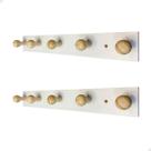 Kit 2 Cabideiro De Parede Provador Lojas Vestuarios Quarto Hall Closet Banheiro
