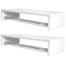 Kit 2 Cabideiros De Parede Arara de Roupas em MDF Branco 50cm