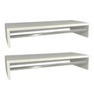 Kit 2 Cabideiros de parede suspenso 80x25x11,5 Branco