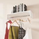 Kit 2 Cabideiros Mdf De Parede Arara Porta Roupas Nicho 60cm