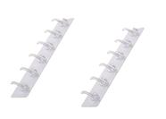 Kit 2 Cabides Multiuso Adesivo De Parede Com 6 Ganchos 35cm