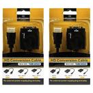 Kit 2 Cabo Adaptador Conversor Hdmi Para Vga Saída P2 Áudio Kit 2 Cabo Adaptador Conversor Hdmi Para Vga Saída P2 Áudio