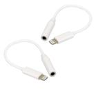 Kit 2 Cabo Adaptador Fone Ouvido P2 Femea x Lightning Jack Pra Smartphone S/ Entrada P2 Audio Música