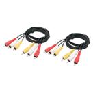 Kit 2 Cabo Audio E Video Rca Smart Tv Video Game Tv Cabo 3x3 25cm