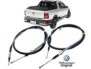 Kit 2 Cabo Freio de Mão Saveiro G6 G7 Freio a Disco 2014 2015 2016 17 18 19 2020 VOLKSWAGEN ORIGINAL