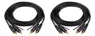 Kit 2 cabo rca ouro 1,50 metros permak para som automotivo Kit 2 cabo rca ouro 1,50 metros permak para som automotivo