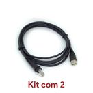 Kit 2 Cabo Usb Leitor Honeywell Eclipse Ms5145 / Ms9520 / Ms3780