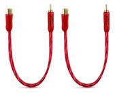 Kit 2 cabo y rca cristal matte 2f 1m e-tech injetado para som automotivo Kit 2 cabo y rca cristal matte 2f 1m e-tech injetado para som automotivo