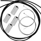 Kit 2 Cabos 3M Conduite Teflon Terminal Freio Completo Bicicleta Conduite Teflon 3 Metros