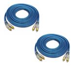 Kit 2 Cabos Rca 5 Metros 5m Dupla Blindagem Techone Blindado Kit 2 Cabos Rca 5 Metros 5m Dupla Blindagem Techone Blindado