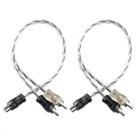 Kit 2 Cabos Y RCA Injetado 1 Fêmea 2 Macho 30Cm para Som Automotivo Profissional Ponta Banhada Níquel Kit 2 Cabos Y RCA Injetado 1 Fêmea 2 Macho 30Cm para Som Automotivo Profissional Ponta Banhada Níquel