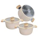 Kit 2 Caçarola Panela De Cerâmica Indução Chicago Rosa Pastel 24cm Kit 2 Caçarola Panela De Cerâmica Indução Chicago Rosa Pastel 24cm