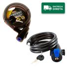 Kit 2 Cadeados Cabo de Aço Reforçado 80cm x 10mm Bike Moto Estepe Malaysia Collection Anti-Risco. Kit 2 Cadeados Cabo de Aço Reforçado 80cm x 10mm Bike Moto Estepe Malaysia Collection Anti-Risco.