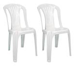 Kit 2 cadeira bistro decor mobilia 77 branca