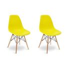 Kit 2 Cadeira Charles Eames Assento Amarelo Kit 2 Cadeira Charles Eames Assento Amarelo