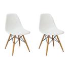 Kit 2 Cadeira Charles Eames Assento Branco