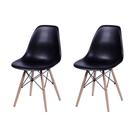 Kit 2 Cadeira Charles Eames Assento Preto Kit 2 Cadeira Charles Eames Assento Preto