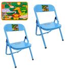 Kit 2 Cadeira Infantil Dobrável Em Aço Resistente Até 40 Kg Ideal P/ Crianças Cores Estampas Divertidas Não Risca Chão Kit 2 Cadeira Infantil Dobrável Em Aço Resistente Até 40 Kg Ideal P/ Crianças Cores Estampas Divertidas Não Risca Chão