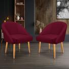 KIT 2 Cadeira Lua Veludo Decorativa Luxo