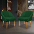 KIT 2 Cadeira Lua Veludo Decorativa Luxo