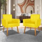 Kit 2 Cadeira Poltrona Decorativa Recepção Consulttório