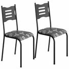 Kit 2 Cadeiras 542 Sala Jantar Cozinha Pés Aço Tubular