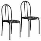 Kit 2 Cadeiras 544 Sala Jantar Cozinha Pés Aço Tubular