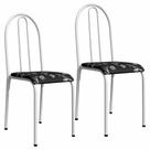 Kit 2 Cadeiras 544 Sala Jantar Cozinha Pés Aço Tubular
