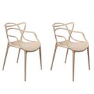 Kit 2 Cadeiras Alegra Polipropileno Mesa Jantar Cozinha Varanda Jardim Piscina Escritório