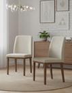 Kit 2 Cadeiras Avulsas Estofadas D23 Mesa Jantar Sala Quarto Liso Castanho Bege