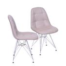 Kit 2 Cadeiras Boxbit Dkr Base Cromada Fendi