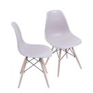 Kit 2 Cadeiras Boxbit Dkr Eames Base Em Madeira Fendi