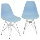 Kit 2 Cadeiras Charles Eames Eiffel Base Metal Cromado Kit 2 Cadeiras Charles Eames Eiffel Base Metal Cromado