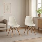 Kit 2 Cadeiras Charles Eames Wood Design Eiffel