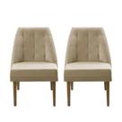 kit 2 Cadeiras Cozinha Sala de Jantar Reforçada Estofada Luna Suede - Twdecora