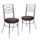 Kit 2 Cadeiras Cromadas CC34 D415 Debrum Kit 2 Cadeiras Cromadas CC34 D415 Debrum