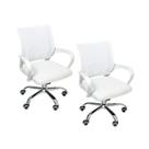 Kit 2 Cadeiras de Escritório Begonia Tela Mesh Ergonômico - Branco - Branco Kit 2 Cadeiras de Escritório Begonia Tela Mesh Ergonômico - Branco - Branco