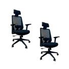 Kit 2 Cadeiras De Escritório Oficial Comfort Max Nr17