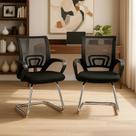 Kit 2 Cadeiras De Escritório Secretária Base Fixa Tela Mesh Kit 2 Cadeiras De Escritório Secretária Base Fixa Tela Mesh