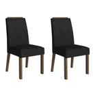 Kit 2 Cadeiras de Jantar 4255 com Espaldar Rustic/Oxford Madesa