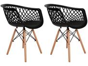 Kit 2 Cadeiras de Jantar Eames Web Wood PéPalito